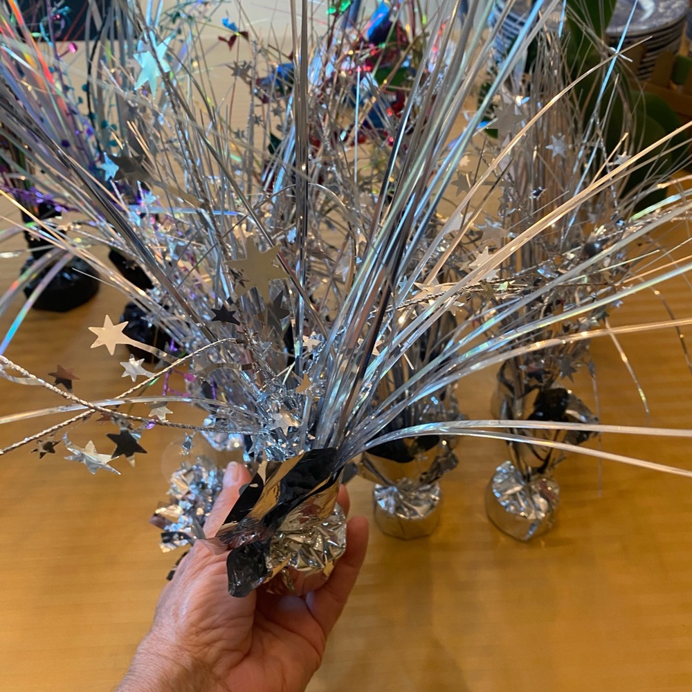 Silver Starburst Table Centerpiece